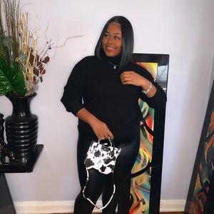 SHEIN Cow Print Satchel Bag